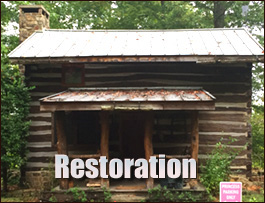Historic Log Cabin Restoration  Merry Hill, North Carolina